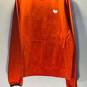 EVERLAST M-XXL Regular Long-sleeve EVERDRI ORANGE SWEATSHIRT FRONT POCKET NWT